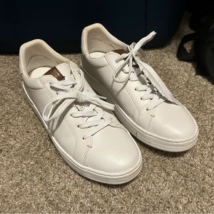 Women's Coach White Leather Sneakers
